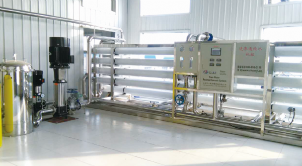 德州平原50T啤酒用反滲透設備安裝調試完成